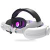 AARONMEI Archetto con batteria per Meta Quest 3S, archetto ricaricabile con batteria da 12000 mAh, migliora il comfort e prolunga il tempo di gioco VR, accessori per Quest 3S. (Bianco 2)