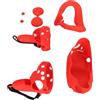 CFTGIW Set di Cover in Silicone da 5 Pollici per 2 Include Cover per Controller VR Shell Shakes Stick Bianco Protegge Perfettamente Qu Set di in Silicone da 5 in per 2 di in (rosso)