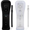 TechKen Wii Controller 2 Pack, telecomando Wii con custodia in silicone e cinturino da polso, telecomando Wii per Wii/Wii U