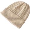Dninmim Cappello Invernale Da Donna In Cashmere Berretto In Lana Calda Berretto A Cuffia Per Berretto Lavorato A Maglia Da Donna Twist Beige Elastic24x24