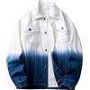 Valtorixia Giacca in jeans da uomo, classica, aderente, in denim, elasticizzata, stile classico e casual, Bianco bule, L