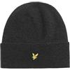 Lyle & Scott CAPPELLO Uomo LYLE & SCOTT 1874 HE2314A LAMBSWOOL BLEND RIBBED W155 JET BLACK MARL