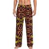 GGsdaf Pantaloni pigiama da uomo stampati castagne fresche, vestibilità ampia casual loungewear -, Nero , XL