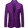 HUIANGLIYG Blazer Casual da Uomo, Leggero, Slim Fit, con Un Bottone, Giacca Elegante da Lavoro, con Revers A Lancia, Cappotti Sportivi, Smoking, Giacca da Cena, per Banchetti Nuziali, Bianco L