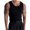 Generico Canottiera Uomo Palestra Compressione Sportiva Tank Top Cotone Canotta Traspirante Allenamento Elasticizzato Asciugatura Bodybuilding Tricot Maglia a Righe per Corsa Fitness Slim Fit