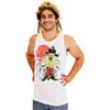 TV Store Big Trouble in Little China Tank Top and Wig Costume, bianco, XL