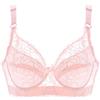 BURUVO Reggiseno Push up da Donna con Coppe di Pizzo Floreale Reggiseno con Ferretto Biancheria Intima Imbottita Bustier Sottile Lingerie Top Pink 9D