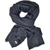 ISMA HANDMADE Sciarpa da donna in lana di cashmere, tinta unita, naturale, lunga, calda, calda e lunga, dal Nepal, Nero , 200 X 70 cm