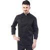 tessile astorino Ricamo 0, Giacca Cuoco Uomo - Nera, 1 Petto - Casacca Chef 100% Cotone - Divisa Personalizzabile per Cucina e Ristorante - Made in Italy (M)