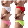 Faringoto Slip sexy da uomo senza cuciture, traspirante, da uomo, bikini convesso, in seta di ghiaccio, mutandine da uomo in tinta unita, 4 colori., Medium