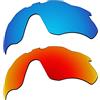 EZReplace Lenti di ricambio per occhiali da sole Oakley Radar EV Path XS OJ9001 (lenti polarizzate) - Adatto per Oakley Radar EV Path XS Frame (blu ghiaccio+rosso fuoco), Blu ghiaccio + rosso fuoco,