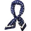JERLA Sciarpa quadrata da donna in raso di seta come sciarpa Fashion modello grande sciarpa per capelli avvolgere foulard 88,9 x 88,9 cm, Blu navy a pois, Large