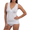 EGI Canotta Donna Spalla Larga Reggiseno e Pizzo Filo Scozia (5/L, Bianco)