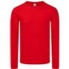 Fruit of the Loom Iconic 150 Classic - Maglietta a maniche lunghe, Colore: rosso, 3XL