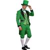Generisch St Patrick's Day Frack Set completo da uomo elegante slim fit festa giacca divertente per il tempo libero tuta quadrifoglio, costume da uomo 80, vestito da festival, Q verde, S