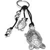 Vestopazzo Portachiavi con tartarughe. Realizzato a mano in alluminio 100% riciclato. Nickel tested AL06021