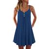 INLLADDY Abiti da sposa Abiti da sposa Plus Size Viola Abito Donna Camisole Estate Semplice Casual Abito avvolgente Corto Taglia 34-48, Blu A., 42