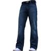WHAPELQ BNWT, Jeans da uomo in denim a gamba larga, svasati sul fondo, colore blu Blu - blu scuro. W38 / L32