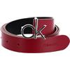Calvin Klein Logo Belt W100 Red Currant