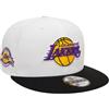 New Era 9FIFTY Cappellino Snapback LA Lakers White Crown Patch Nero