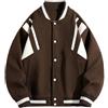 FASLOLSDP Giacca college da uomo Varsity Jacket - Giacca sportiva con colletto alto per la mezza stagione e la giacca da baseball, streetwear, tempo libero, casual, unisex, da donna, da uomo