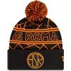 New Era Berretto invernale con pompon - Sport Beanie AS Roma, Nero , Taglia unica
