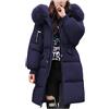 Generic Piumini Lunghi Donna Abrigos Para Invierno Mujer Women S Down Winter Mid Lenght Down Puffer Coats Ladies Lightweight With Hood Plus Size Slim Trench Coat Piumino Donna Invernale Elegante Navy Xl