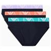 Emporio Armani 3-Pack Brief, Mutande Bambino Uomo, Armani Blu/Armani BL,