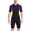 Generic Muta sottile da uomo come shorty con parte superiore in nylon a maniche corte per snorkeling, nuoto, surf