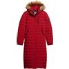 Superdry Fuji Hooded Longline Puffer Giacca, Rosso (Varsity Red), 40 Donna
