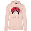 Blasfemus Felpa Cappuccio Donna Frida Kahlo Ufficiale Rose Rosse e Orecchini (L, Soft-Rose)