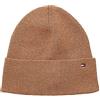 Tommy Hilfiger Essential Flag Beanie, Cappello Lavorato a Maglia Donna, Countryside Khaki Melange, One Size