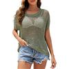 Generic Costume da Bagno Donna,Estate Protezione Solare Spiaggia Poncho Cover ups Copricostumi Mare Signora Vestito Estivo Lungo Copricostume con Scollo a V Righe Marine Confortevoli per Tutto Il Gio
