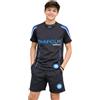 Generico Pigiama Napoli 100% Cotone Pigiami Calcio Uomo Homewear Personalizzabile con Nome e Numero PS 41396 - BS