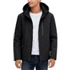 Generico Giacca Sci Uomo Foderato in Pile Impermeabile Neve Giubbotto Montagna Antivento Pile Giacca Neve con Cappuccio Staccabile per Uomo Cappottino Calda da Esterno Retro Medievale Top