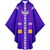 Generisch Clero Sacerdote Veste per Uomo Lungo Sacerdotale Cappotti Celebrant Chasuble Chiesa Padre Messa Vest Vestiti Liturgici Fiera Vestiti Tunica con Stola Ramadan Abbigliamento, O bianco., Taglia unica