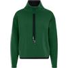 DEHA - Felpa Scuba High Neck Sweatshirt in Viscosa, Verde (L)