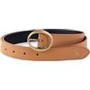 Calvin Klein Jeans Rounded Buckle Belt 25MM Cintura, Cognac, 75 cm Donna