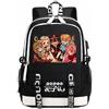 Charous Zaino in tessuto Oxford nero stile cartone animato Hanako-kun, per scuola, università, regalo per fan cosplay, Nero 1, Taglia unica