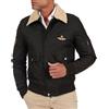 D'Arienzo Giacca Bomber in Pelle Testa di Moro Uomo Collo Montone Giubbotto Giubbino Vera Pelle Made in Italy Aviator