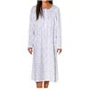 Linclalor Camicia da Notte Donna Serafino Manica Lunga Raglan 73887, Cielo, 44
