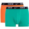 NIKE Trunk 2 PK, Everyday Cotton Stretch, Boxer da Uomo (IT, Testo, XL, Regular, Regular, Stadium Green/Safety Orange)