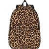 PartyUnix Zaino casual leggero in tela - elegante e alla moda per uomini, donne, adolescenti, attrezzatura da viaggio Cool Cheetah Leopard, Nero , S