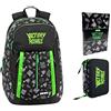 Accessorio Fortnite. ZAINO SCUOLA Compatibile Con FORTNITE Victory Royale attrezzato tondo + astuccio 3 piani completo + Diario standard + Omaggio 7 Penne Scatto cancellabili con portachiave gioco cubo