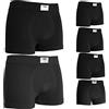 POMPEA (6pz) Boxer in Microfibra Uomo Vita Bassa Moving (S/M, Nero)