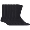 IOMI - 6 paia uomo morbidi senza elastico calzini diabetici per la circolazione in 5 colori (39-45 eur, Black)