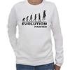 iMage Felpa Girocollo Unisex Evoluzione Imbianchino Lavori E Mestieri Pittura Regalo Divertente-Mestieri - S-Bianca