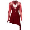 BaNps Vestito da pattinaggio artistico da bambina, a maniche lunghe, costume da donna per danza ritmica, ginnastica, body da balletto, A, S