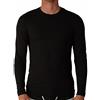 Liabel 2 Maglie Uomo Manica Lunga in Caldo Cotone Termico Girocollo Art.e333 (Nero, L)