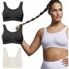 POMPEA Brassiere Comfort Size Reggiseno in Microfibra, (Pacco da 3) Donna (2 Neri-1Bianco, XXL)